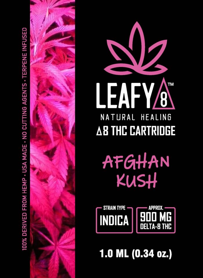 Leafy8 Afghan Kush Delta 8 Vape Cartridge