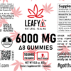 Leafy8 Brand Delta-8 THC Gummies: Fruit Punch Label 6000mg
