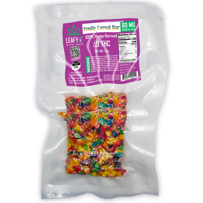 Leafy Delta-9 THC Edibles: Fruity Cereal Bar