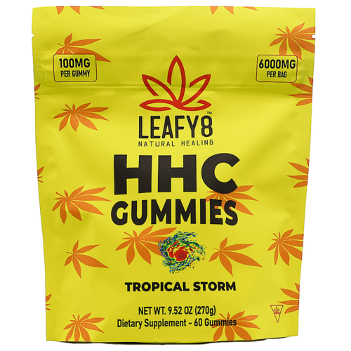 Leafy8 HHC Gummies - Tropical Storm Flavor - 60 Count
