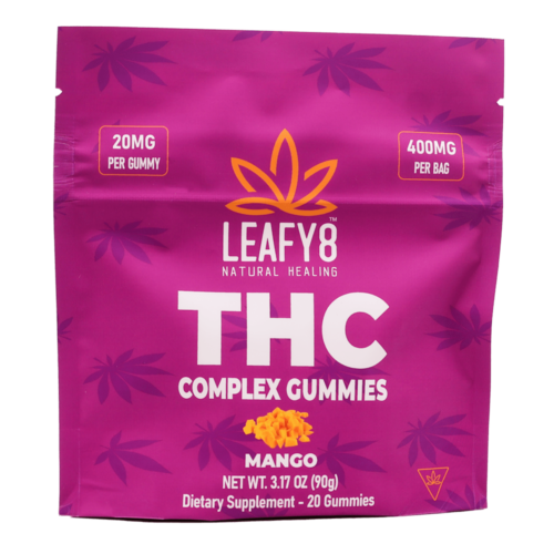 Leafy8 Delta-9 THC Complex Gummies - Mango Flavor - 20 Count