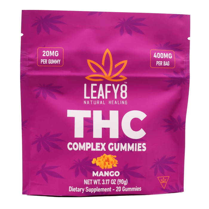 Leafy8 Delta-9 THC Complex Gummies - Mango Flavor - 20 Count
