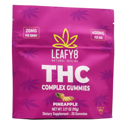 Leafy8 Delta-9 THC Complex Gummies - Pineapple Flavor - 20 Count