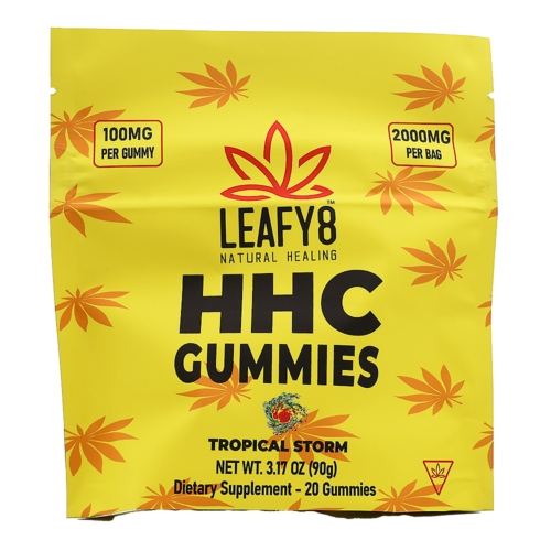 Leafy8 HHC Gummies - Tropical Storm Flavor - 20 Count
