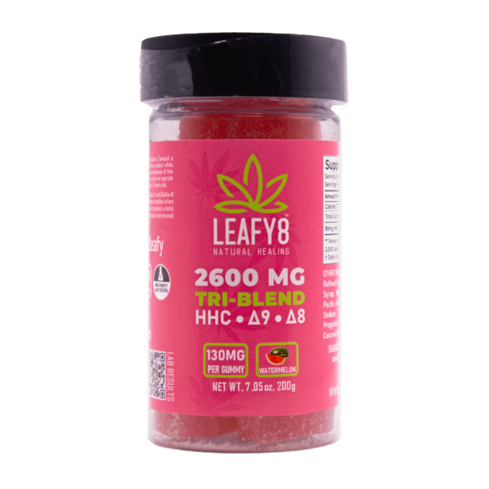 Leafy8 Tri-Blend Watermelon Gummies - 20ct / 2600mg