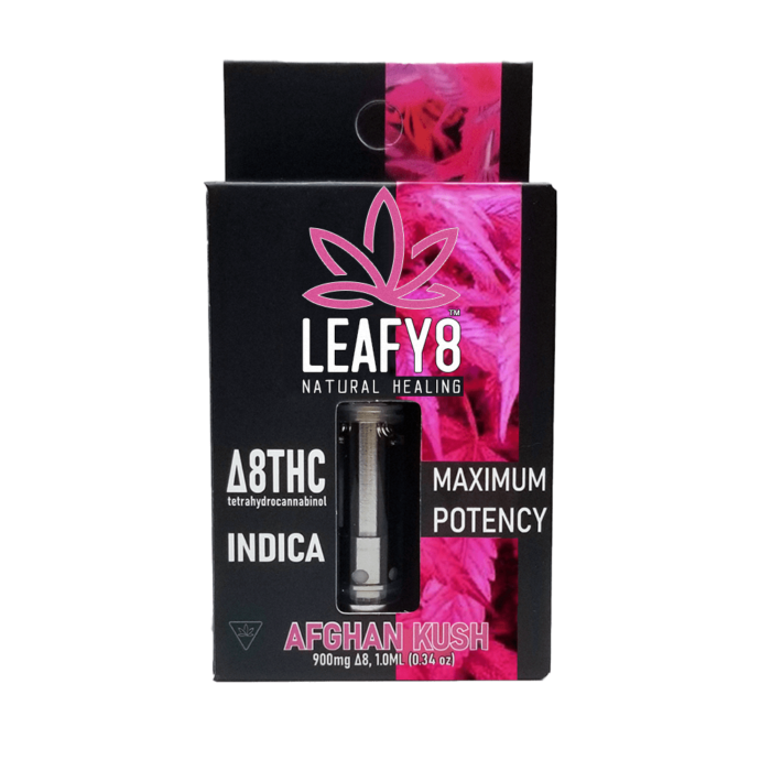 Leafy8 Delta-8 THC Vape Cartridge: Afghan Kush