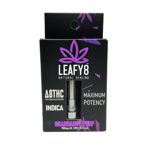 Leafy8 Delta-8 THC Vape Cartridge: Grandaddy Purp