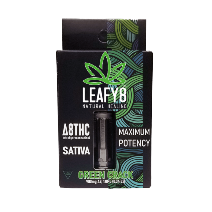 Leafy8 Delta-8 THC Vape Cartridge: Green Crack