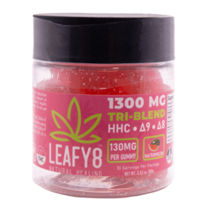 Leafy8 Tri-Blend Watermelon Gummies - 10ct / 1300mg