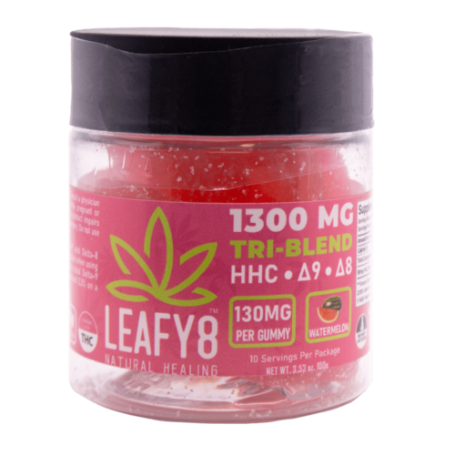 Leafy8 Tri-Blend Watermelon Gummies - 10ct / 1300mg