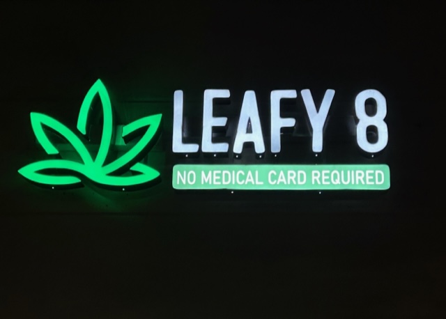 Leafy8 Store Sign Located on University Blvd Winter Park